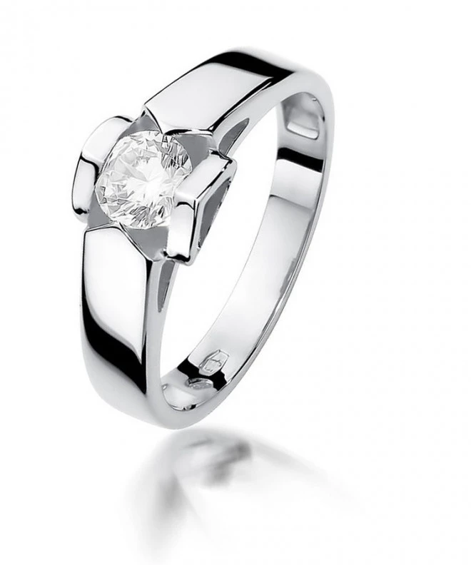 Inel Bonore - Aur Alb 585 - Diamant 0,5 ct 116235
