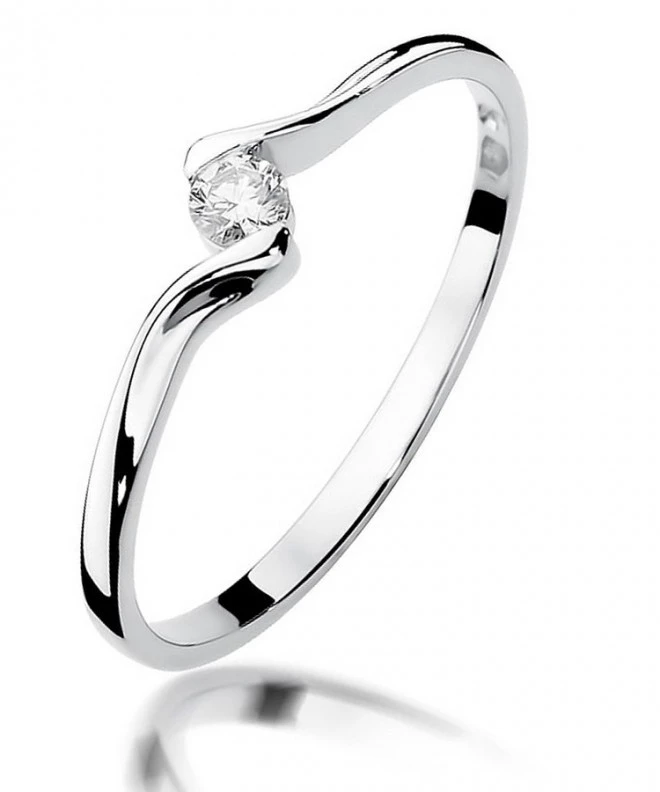 Inel Bonore - Aur Alb 585 - Diamant 0,09 ct 109905