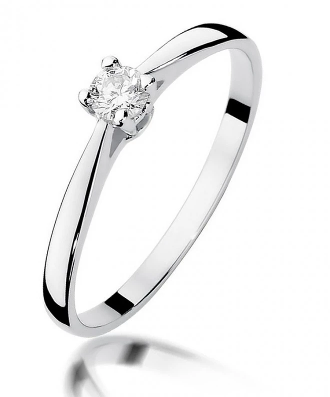 Inel Bonore - Aur Alb 585 - Diamant 0,15 ct 112009