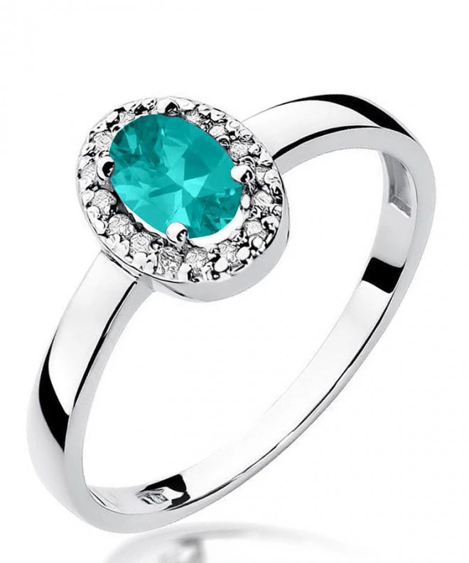 Inel Bonore - Aur Alb 585 - Smarald 0,4 ct 125452