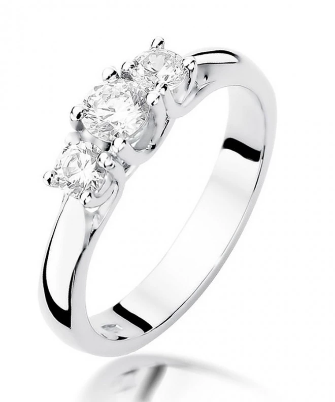 Inel Bonore - Aur Alb 585 - Diamant 0,25 ct 116236