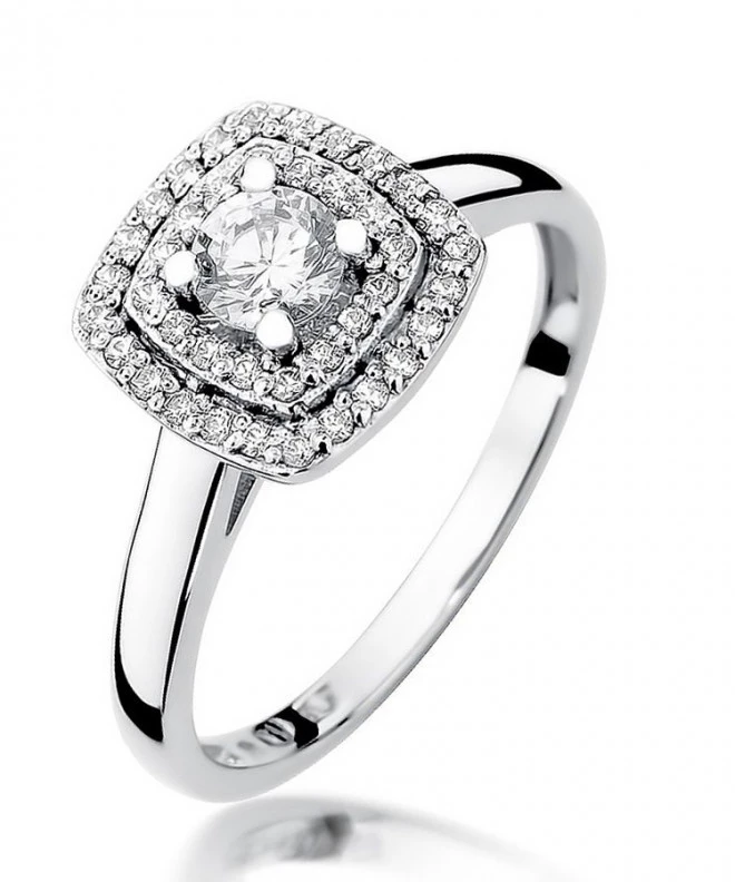 Inel Bonore - Aur Alb 585 - Diamant 0,3 ct 116237