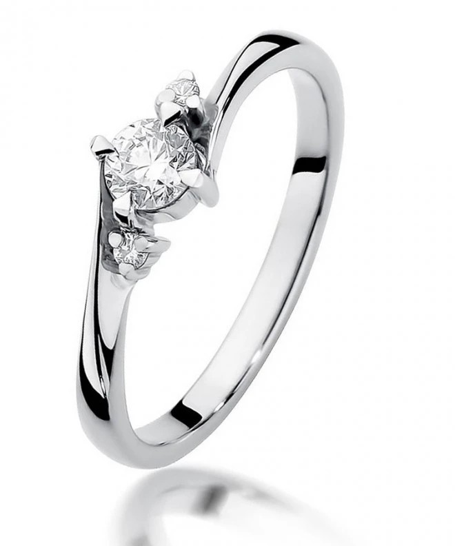 Inel Bonore - Aur Alb 585 - Diamant 0,25 ct 115116