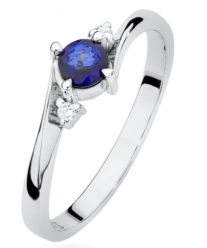 Inel Bonore - Aur Alb 585 - Safir 0,3 ct 123425