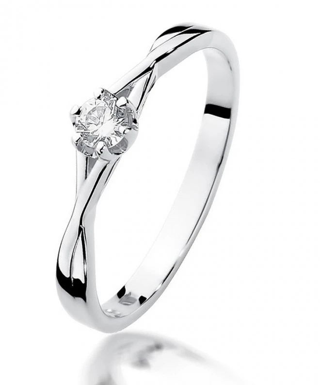 Inel Bonore - Aur Alb 585 - Diamant 0,12 ct 112012