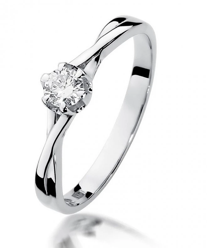 Inel Bonore - Aur Alb 585 - Diamant 0,23 ct 114083