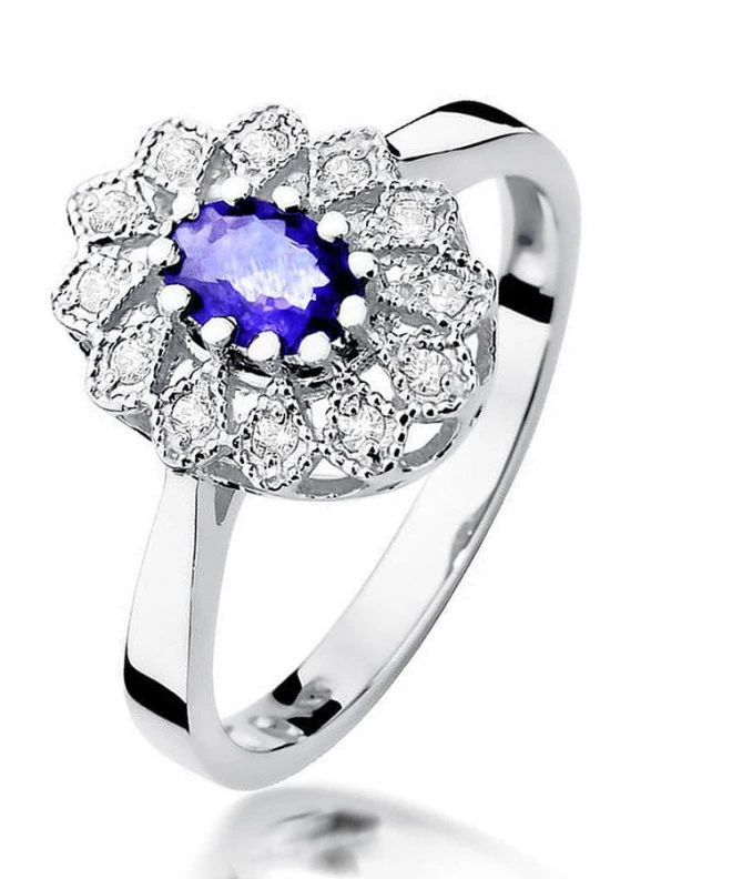 Inel Bonore - Aur Alb 585 - Tanzanit 0,4 ct 126564