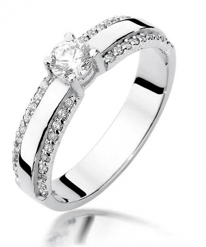 Inel Bonore - Aur Alb 585 - Diamant 0,25 ct 116239