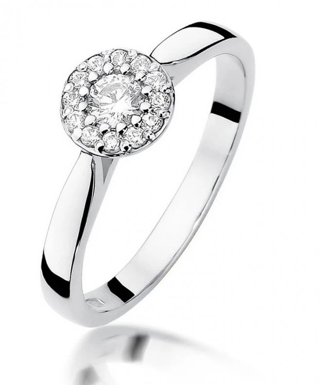 Inel Bonore - Aur Alb 585 - Diamant 0,12 ct 114085
