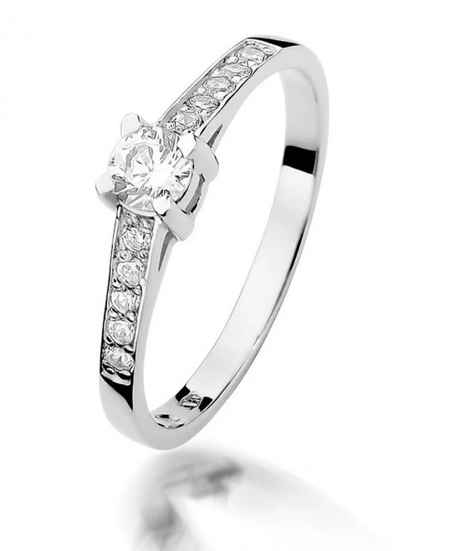 Inel Bonore - Aur Alb 585 - Diamant 0,3 ct 116240