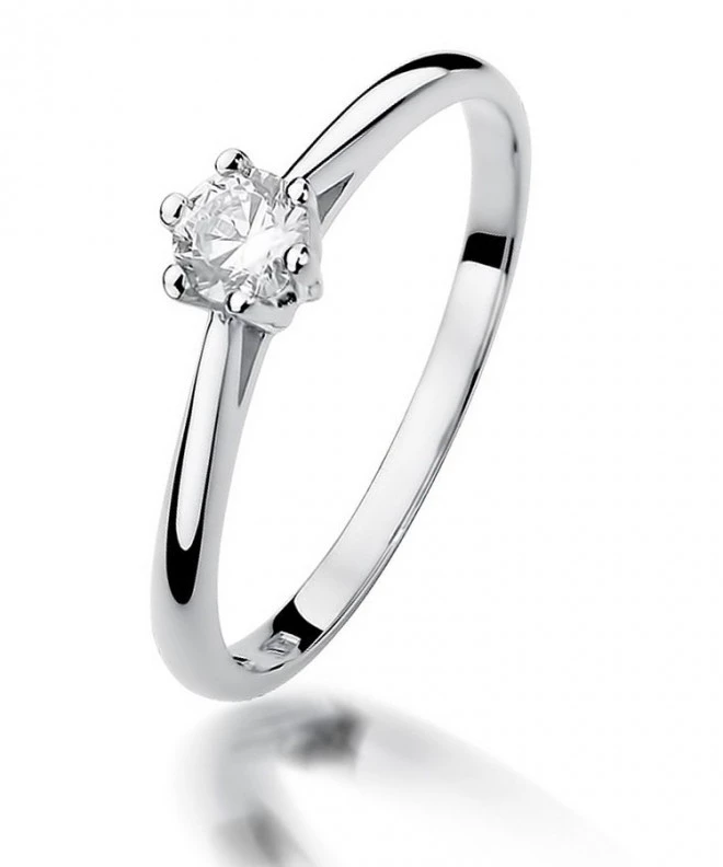 Inel Bonore - Aur Alb 585 - Diamant 0,15 ct 112014