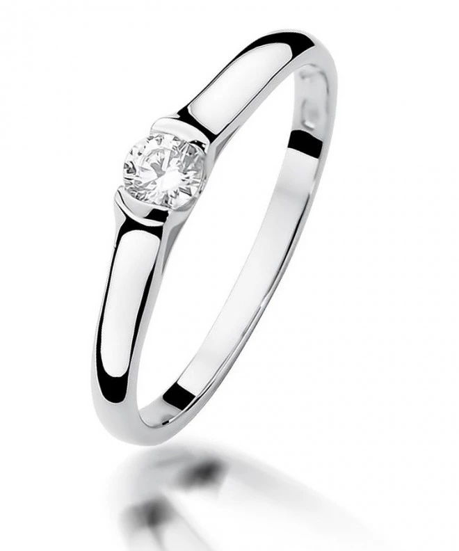 Inel Bonore - Aur Alb 585 - Diamant 0,15 ct 112017