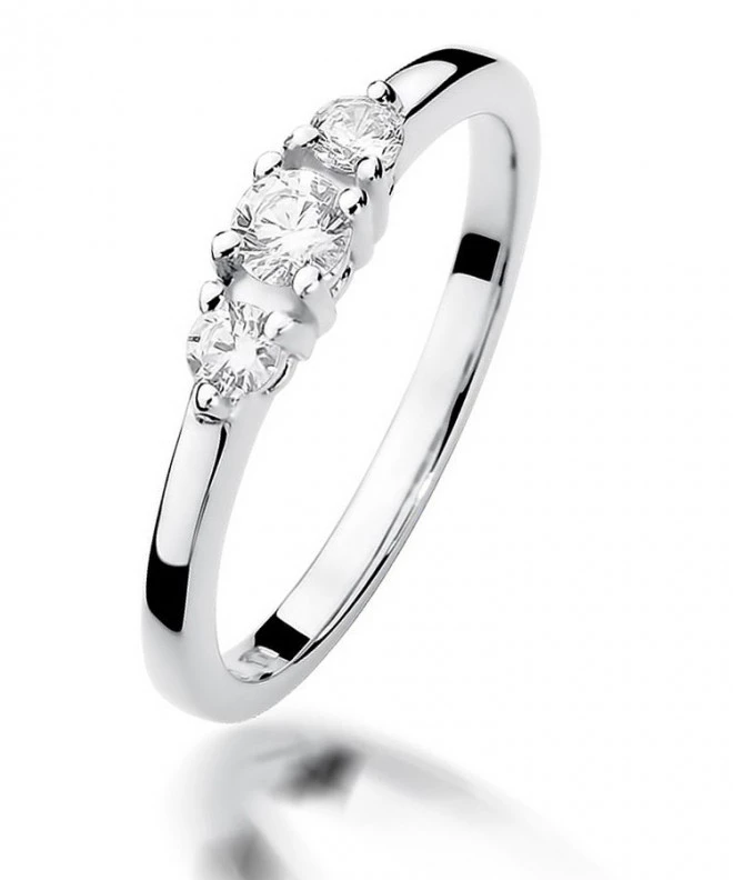 Inel Bonore - Aur Alb 585 - Diamant 0,15 ct 115127