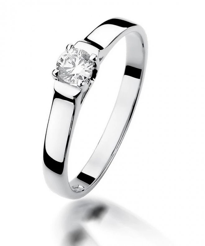 Inel Bonore - Aur Alb 585 - Diamant 0,18 ct 113044