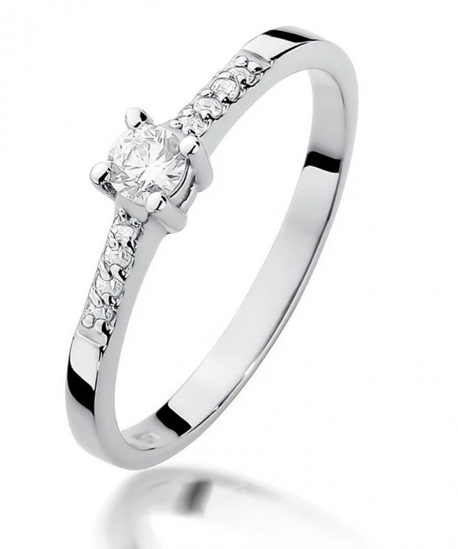Inel Bonore - Aur Alb 585 - Diamant 0,15 ct 114089