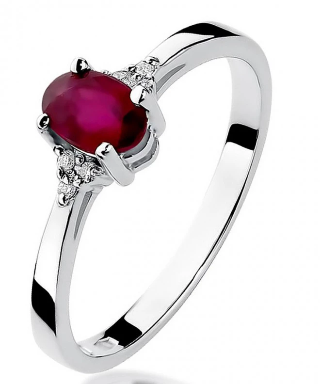 Inel Bonore - Aur Alb 585 - Rubin 0,6 ct 121369