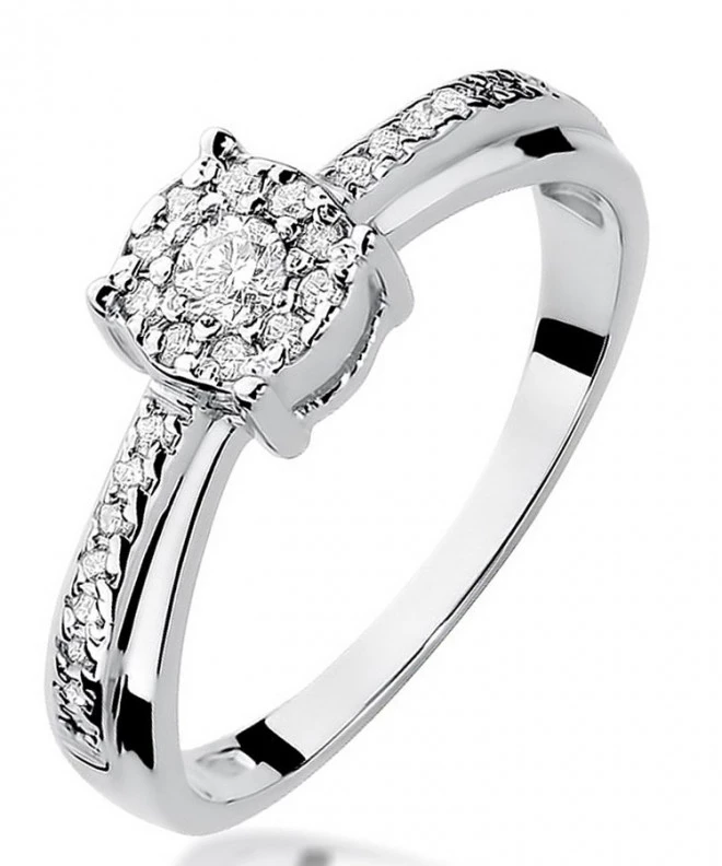 Inel Bonore - Aur Alb 585 - Diamant 0,08 ct 114081