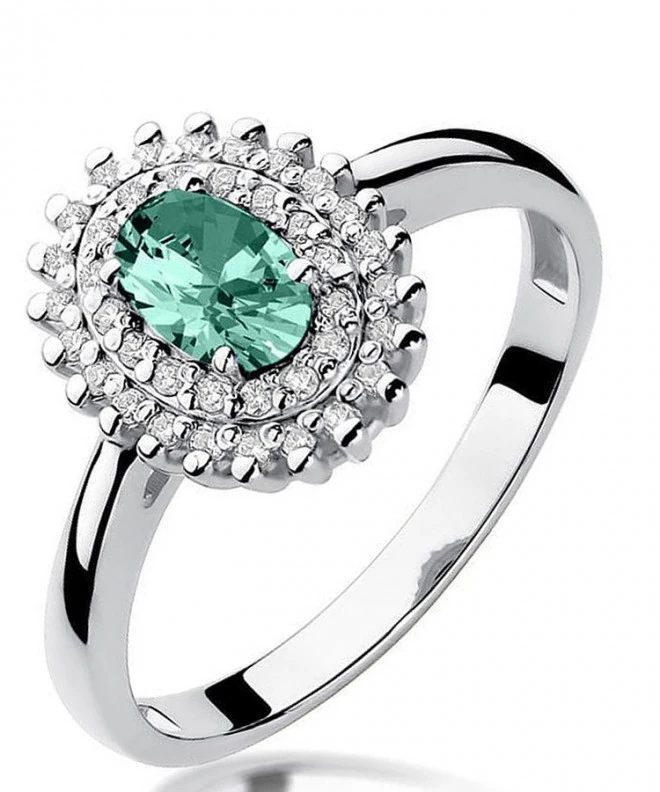 Inel Bonore - Aur Alb 585 - Smarald 0,4 ct 125447