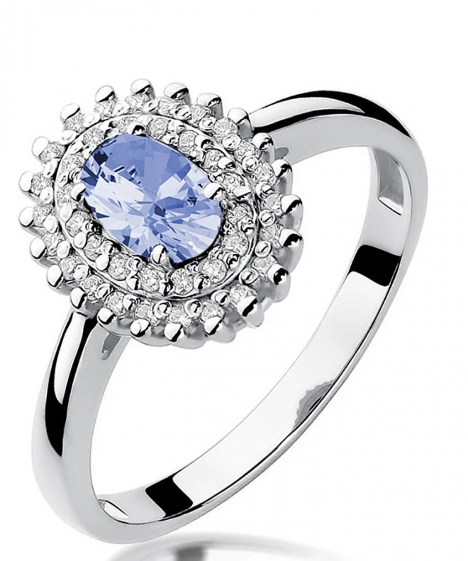 Inel Bonore - Aur Alb 585 - Tanzanit 0,4 ct 126559