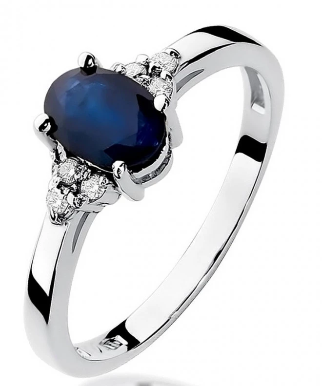 Inel Bonore - Aur Alb 585 - Safir 0,9 ct 123417