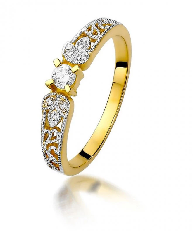 Inel Bonore - Aur 585 - Diamant 0,1 ct 86172