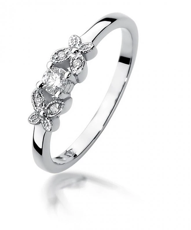 Inel Bonore - Aur Alb 585 - Diamant 0,1 ct 112020