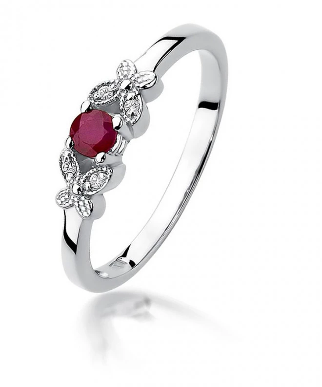 Inel Bonore - Aur Alb 585 - Rubin 0,15 ct 122372