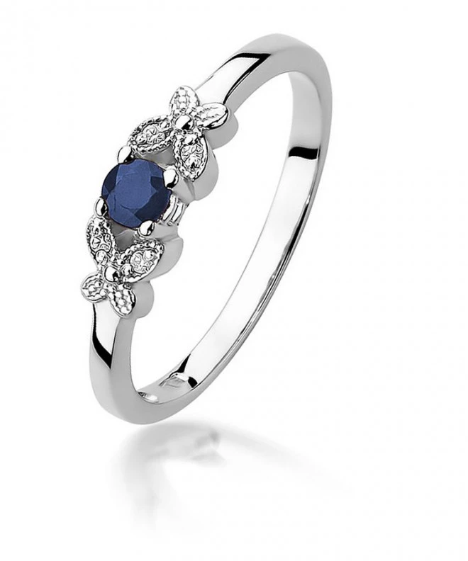 Inel Bonore - Aur Alb 585 - Safir 0,15 ct 124420