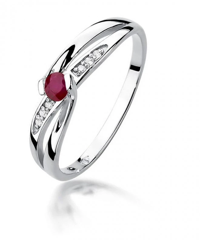 Inel Bonore - Aur Alb 585 - Rubin 0,15 ct 122373
