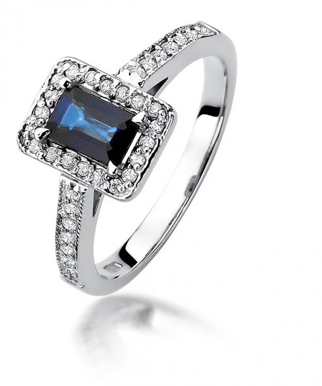 Inel Bonore - Aur Alb 585 - Safir 0,6 ct 124421