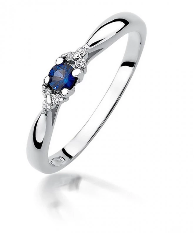 Inel Bonore - Aur Alb 585 - Safir 0,15 ct 124422
