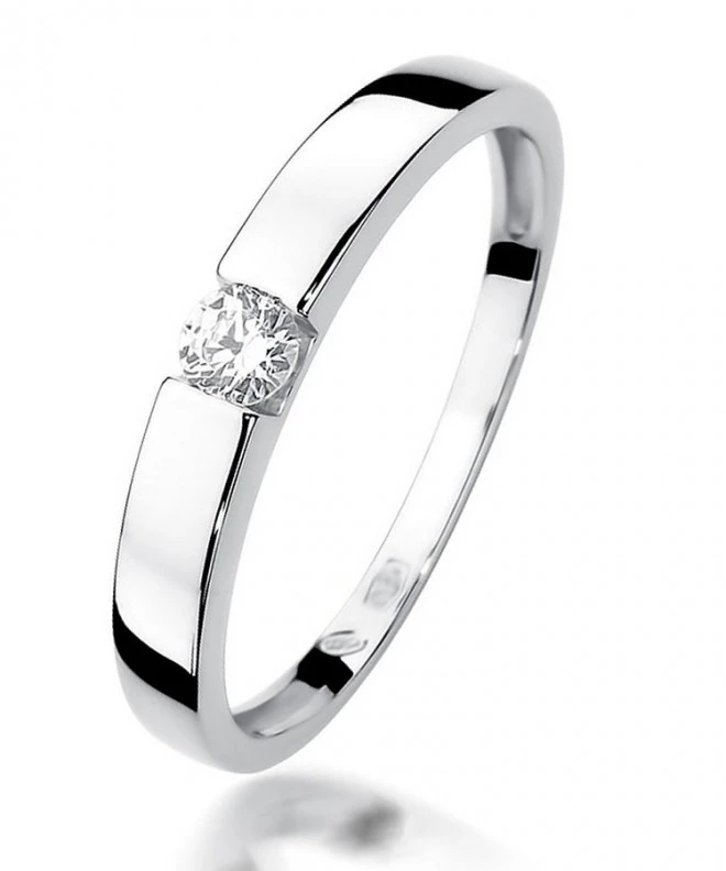 Inel Bonore - Aur Alb 585 - Diamant 0,12 ct 112024