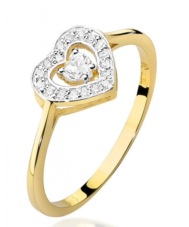 Inel Bonore - Aur 585 - Diamant 0,1 ct 87205