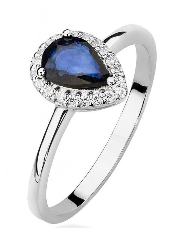 Inel Bonore - Aur Alb 585 - Safir 0,6 ct 124425