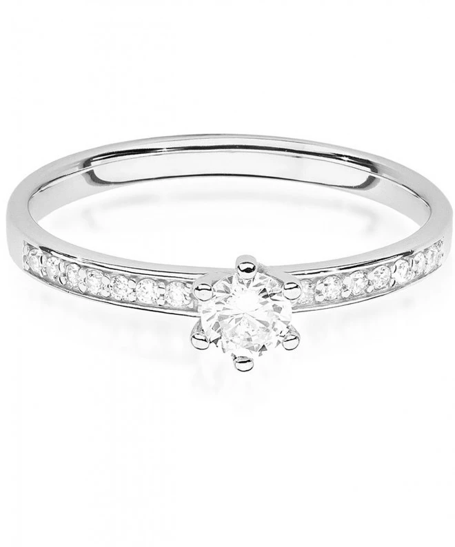 Inel Bonore - Aur Alb 585 - Diamant 0,1 ct 113053