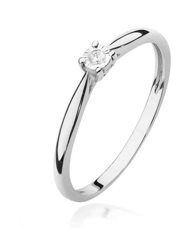Inel Bonore - Aur Alb 585 - Diamant 0,01 ct 107834
