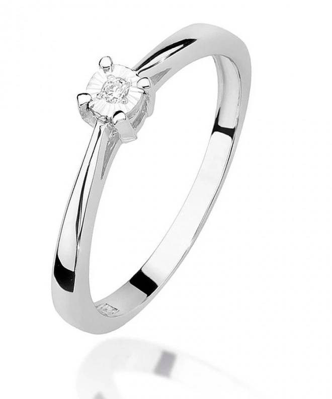 Inel Bonore - Aur Alb 585 - Diamant 0,02 ct 107836
