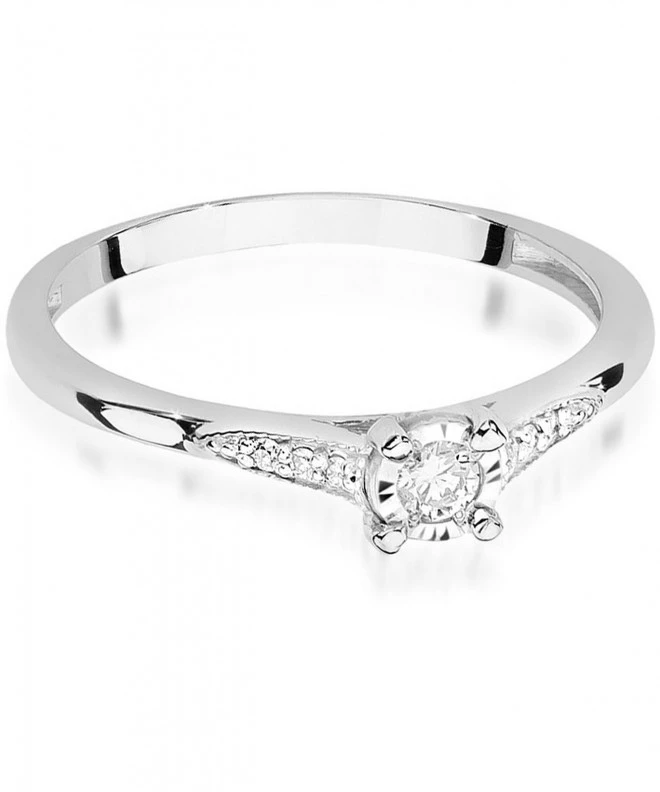 Inel Bonore - Aur Alb 585 - Diamant 0,08 ct 112030