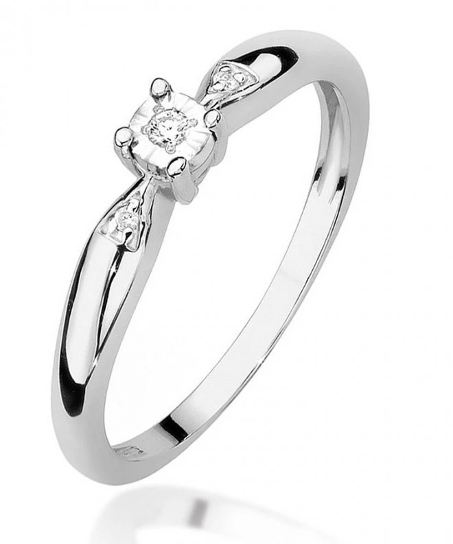 Inel Bonore - Aur Alb 585 - Diamant 0,02 ct 107839