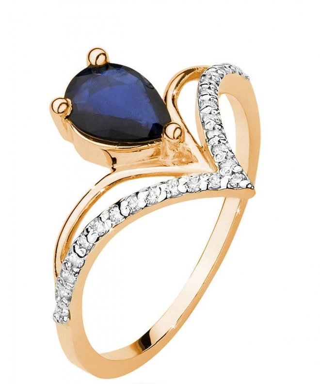 Inel Bonore - Aur Roz 585 - Safir 0,6 ct 105783