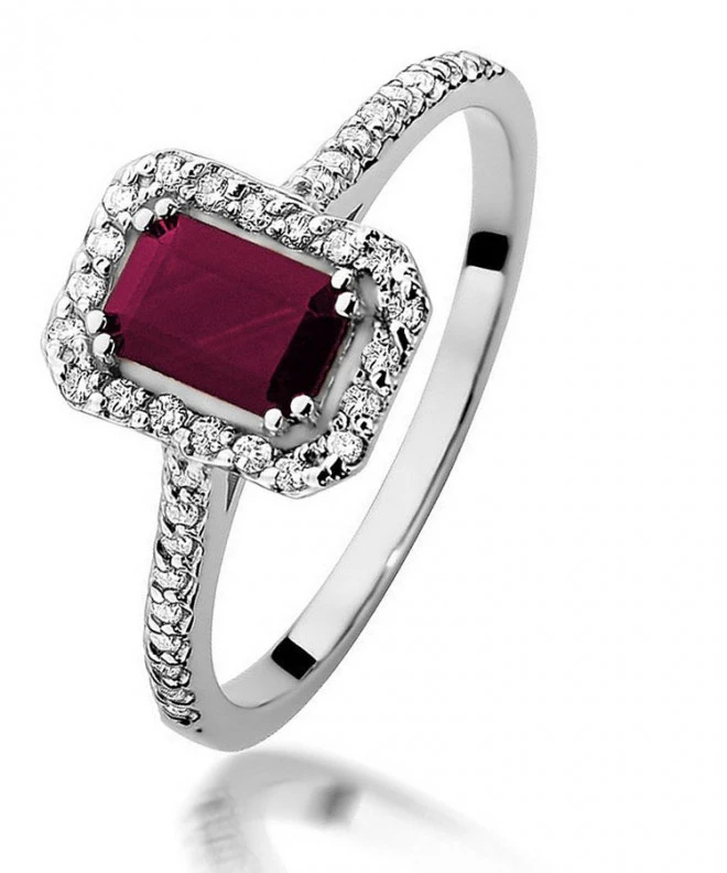 Inel Bonore - Aur Alb 585 - Rubin 0,8 ct 122370