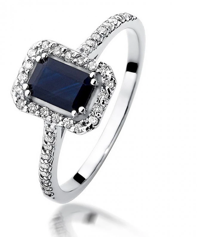 Inel Bonore - Aur Alb 585 - Safir 0,6 ct 123429