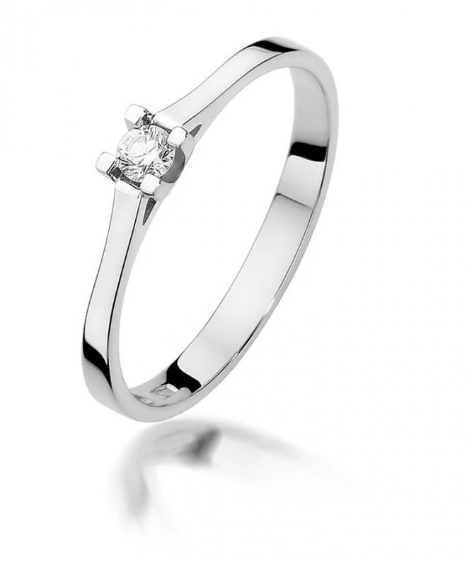 Inel Bonore - Aur Alb 585 - Diamant 0,09 ct 110908