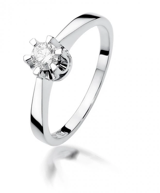 Inel Bonore - Aur Alb 585 - Diamant 0,25 ct 114097