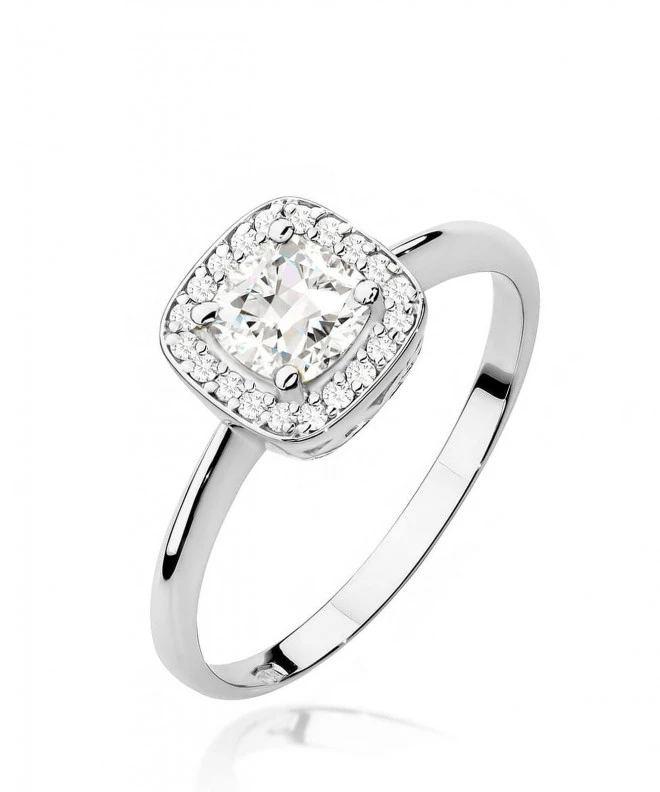 Inel Bonore - Aur Alb 585 - Safir Alb 0,7 ct 124427