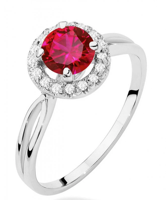 Inel Bonore - Aur Alb 585 - Rubin 1,2 ct 122380