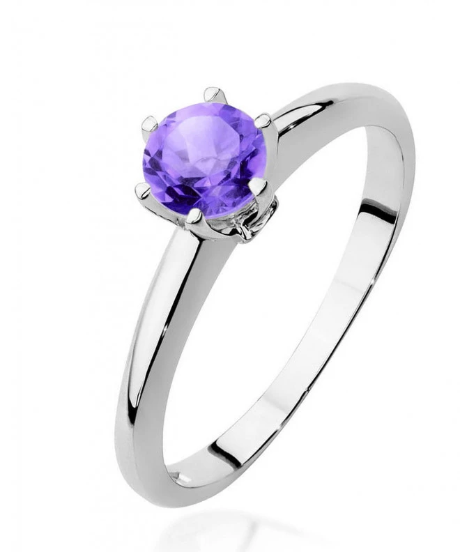 Inel Bonore - Aur Alb 585 - Ametist 0,5 ct 106802
