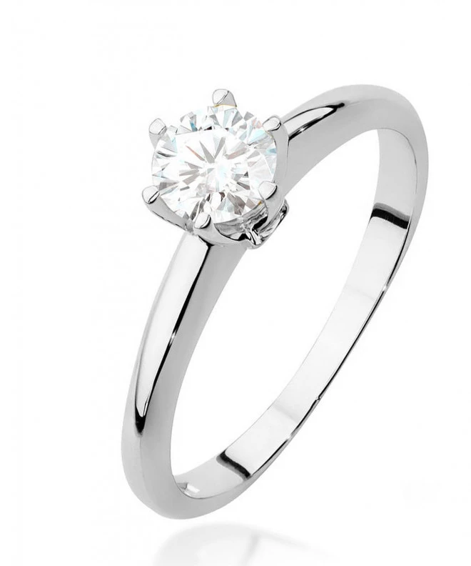 Inel Bonore - Aur Alb 585 - Safir Alb 0,6 ct 124432