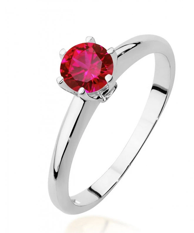 Inel Bonore - Aur Alb 585 - Rubin 0,6 ct 122382