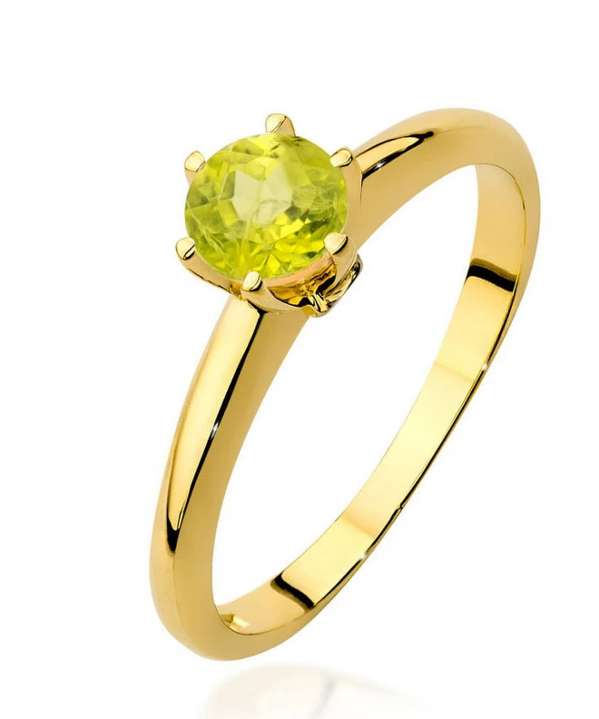 Inel Bonore - Aur 585 - Olivină 0,6 ct 94413